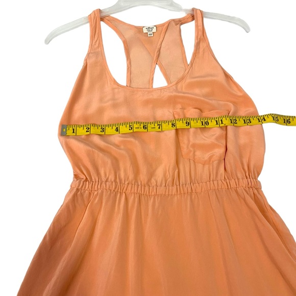 Wilfred Aritzia 100% Silk Victoire Open Back Dress Coral Orange Size XS - Picture 8 of 11